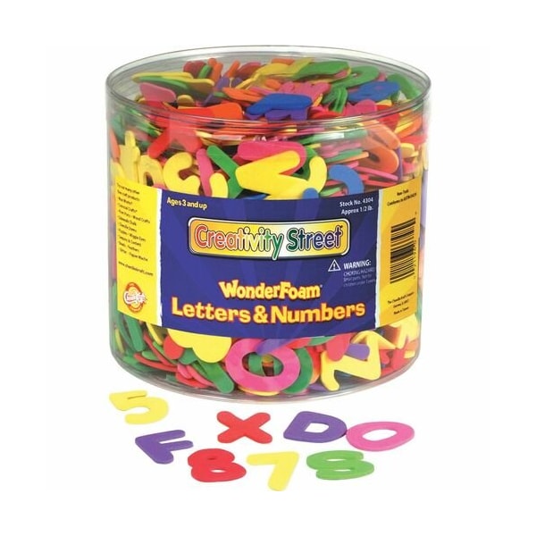 Pacon Wonderfoam Letters/Numbers, Approx. 1, Assorted PAC4304 - main